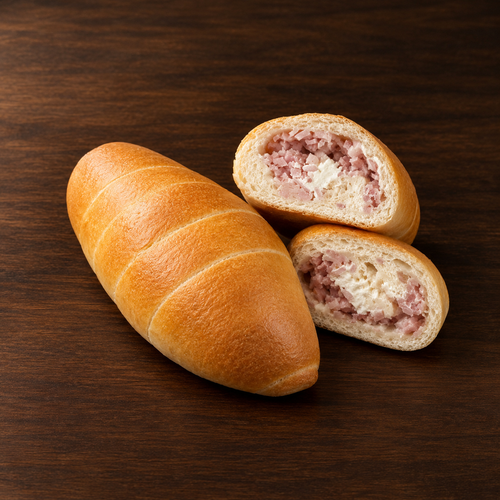Cachito de jamón, queso y crema